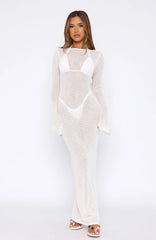 Ivory Wave Maxi Dress