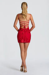 Nefertiti Mini Dress - Red