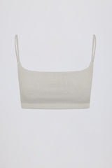 Square-Neck Bralette in Light Grey