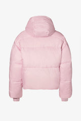 Waterproof Cropped Oversized Ski Jacket in Powder Pink