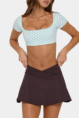 Soft Active Cap Sleeve Crop Top in Mint Chip