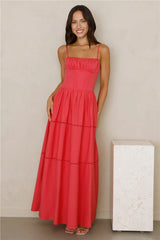 Chic At Sunset Maxi Dress Red