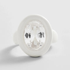 Joy Pop Cubic Zirconia Ring - Clear/White