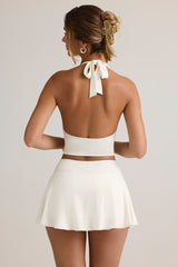 Modal Halterneck Tank Top in White