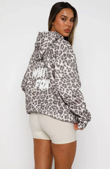 Offstage Printed Oversized Hoodie Leopard