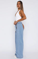 She's Most Wanted Denim Chaps Light Blue