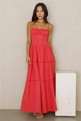 Chic At Sunset Maxi Dress Red