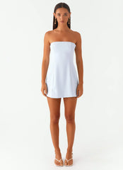 Ayanna Strapless Mini Dress - Blue