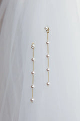 Gaia Pearl Drop Earrings Gold