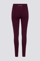 Soft Active V-Waist Leggings in Burgundy