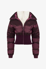 Waterproof Layered Ski Jacket in Burgundy