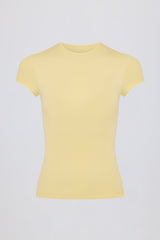 Cut-Out Longline T-Shirt in Lemon