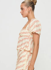 Passionfruit Linen Blend Top Multi